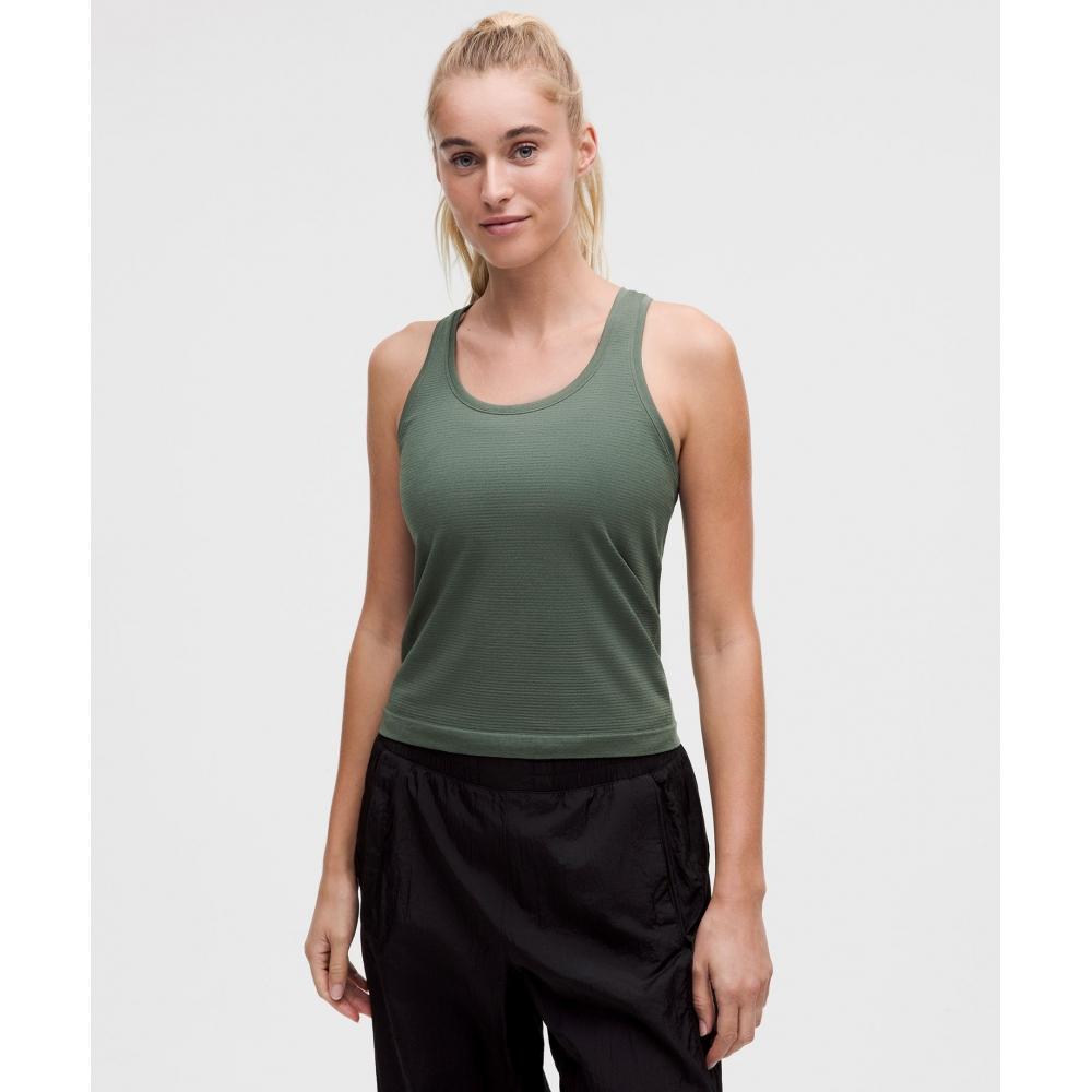 

Lululemon Майка-борцовка Swiftly Tech 2.0, длина талии, темный лес, темный лес 0