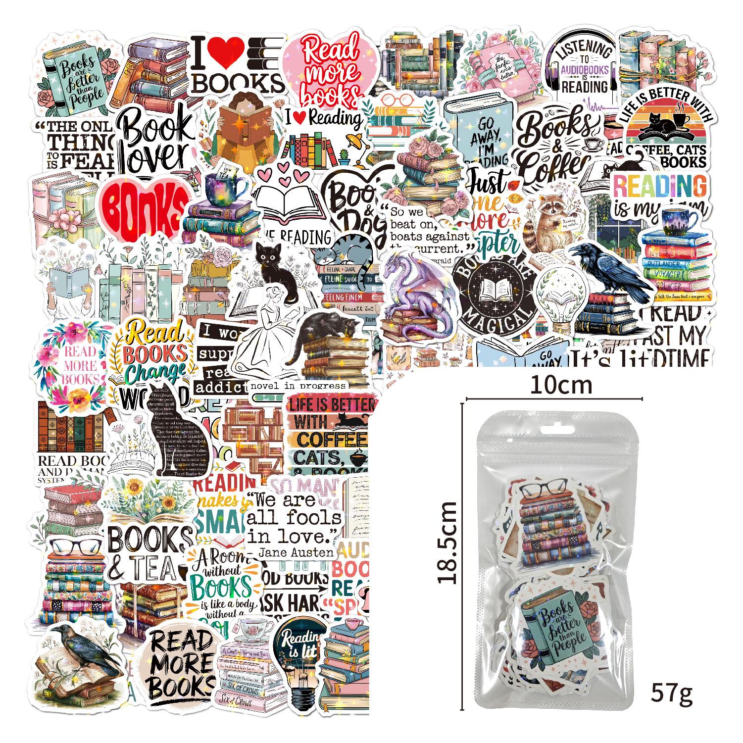 

Laser Stickers 100 Holographic Shiny Vinyl Flower Reading Neon Inspirational Kindle Decorative Stickers