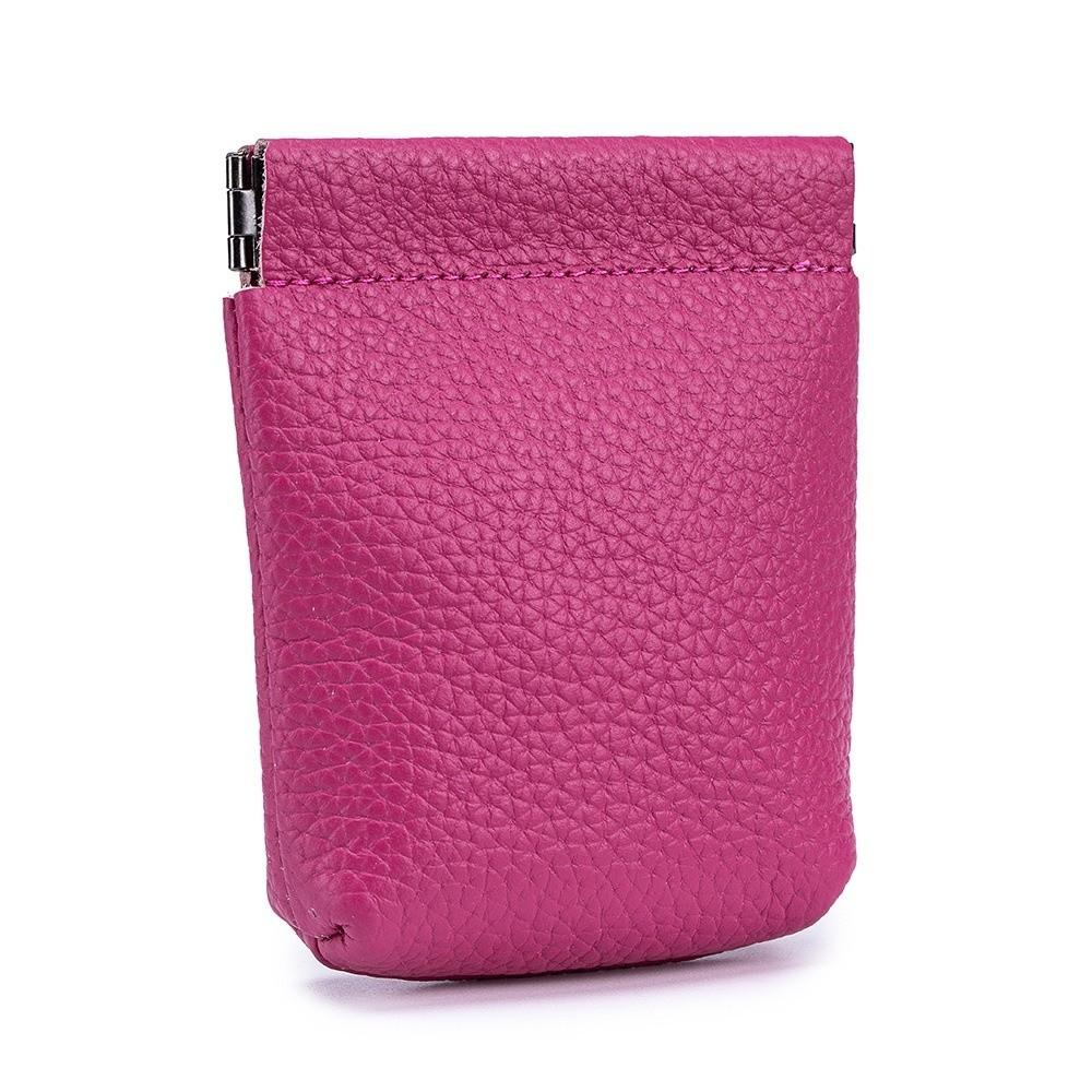 

Portable Self-closing Mini Coin Purse Leather Solid Color Key Bag Storage Bag Men розы красного