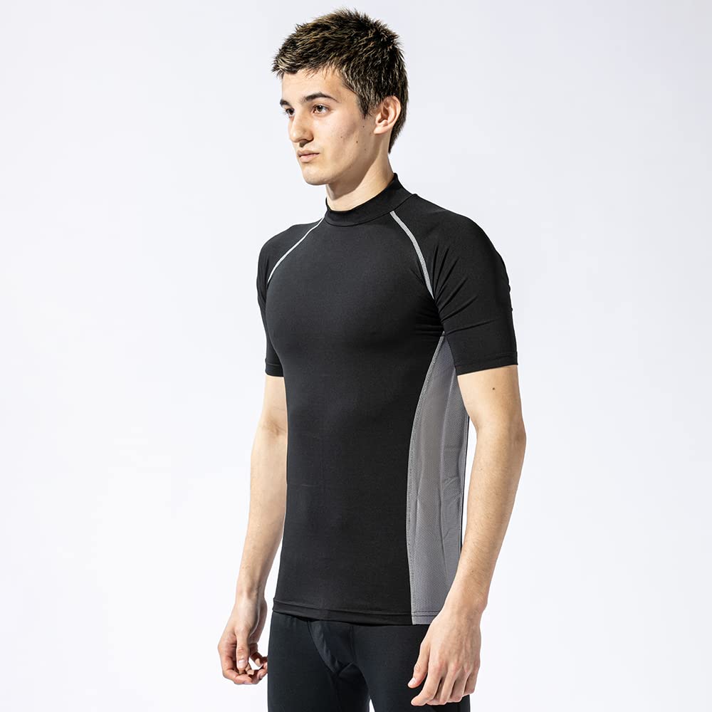 Otafuku Glove Summer Short High Neck UV Size L Men's Innerwear, Sleeve, [Cooling, Sweat-Wicking, Quick-Drying, Deodorizing, Compression, Protection]