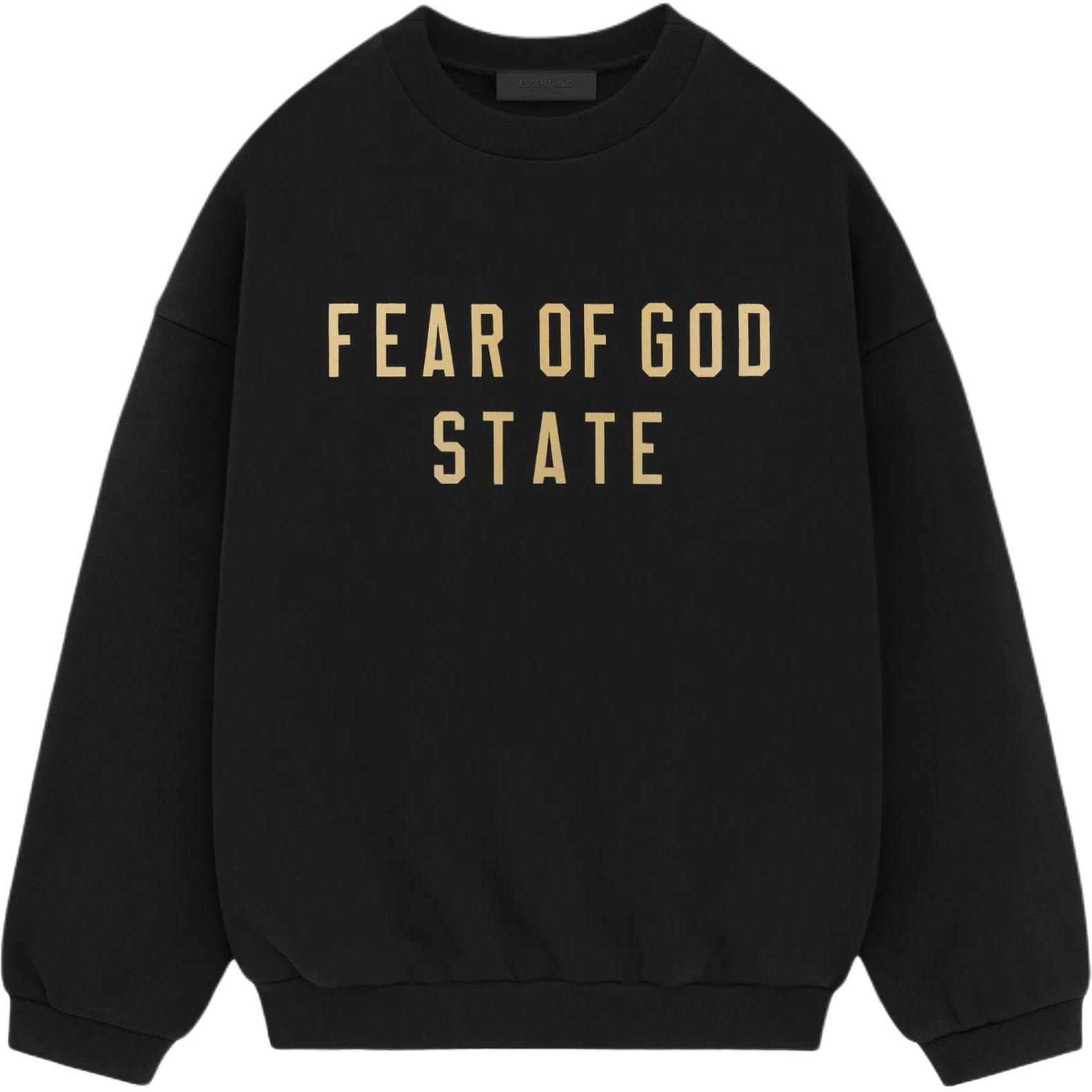 

Fear of God Мужские топы Essentials из флиса с круглым вырезом черного цвета 192BT246260F M