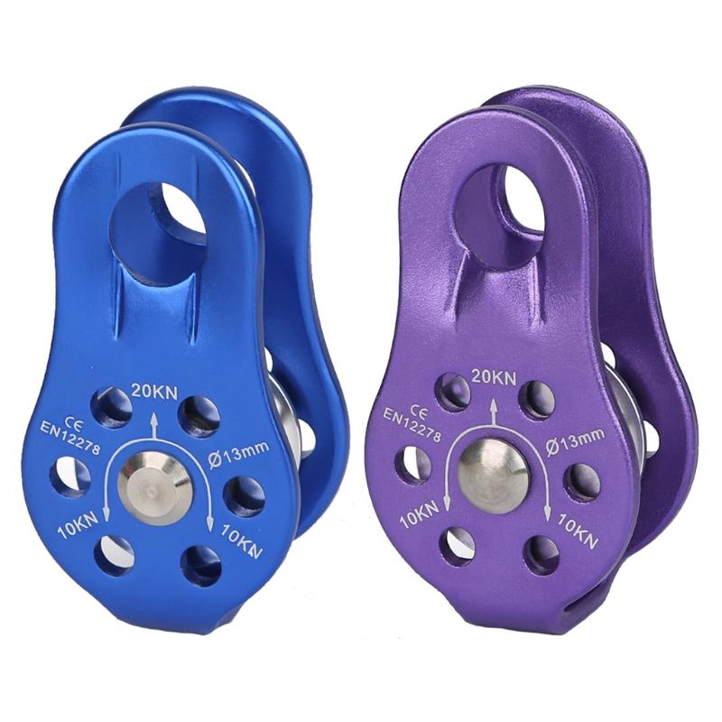 Aluminum Alloy Fixed Single Pulley Great for Rappelling Tree Climbing Strap