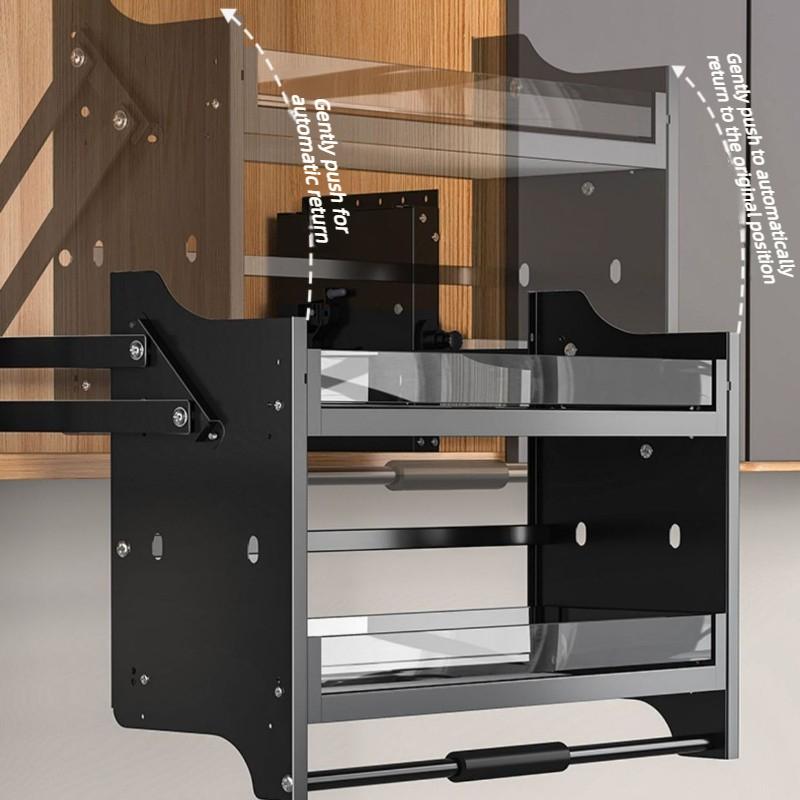 Kitchen Storage Racks Aluminum Portable Storage Rack Cabinet Seasoning Organize Holders Multifunctional Home Organize Furniture