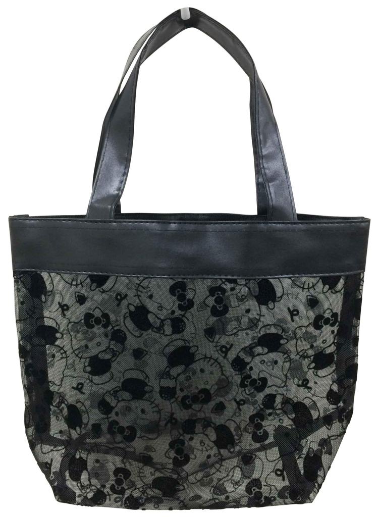 iPlanning Sanrio Characters Tulle Flocked Mini Tote Hello Kitty W300mm X H200mm X D110mm K8680D
