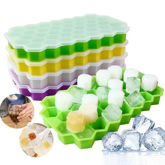 

Ящик для льда Легко извлекать из формы Мульти сетки Многоразовый штабелируемый сотовый Форма льда Без запаха Легко высвобождение Производитель кубиков льда Бытовые вещи