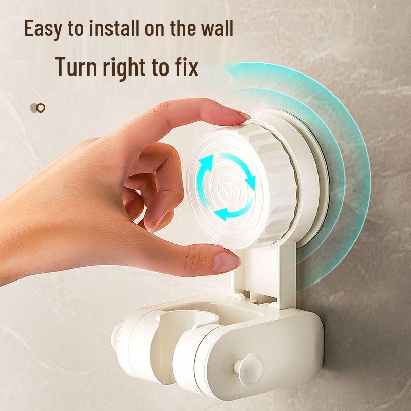 Adjustable No-Drill Suction Cup Shower Head Holder 