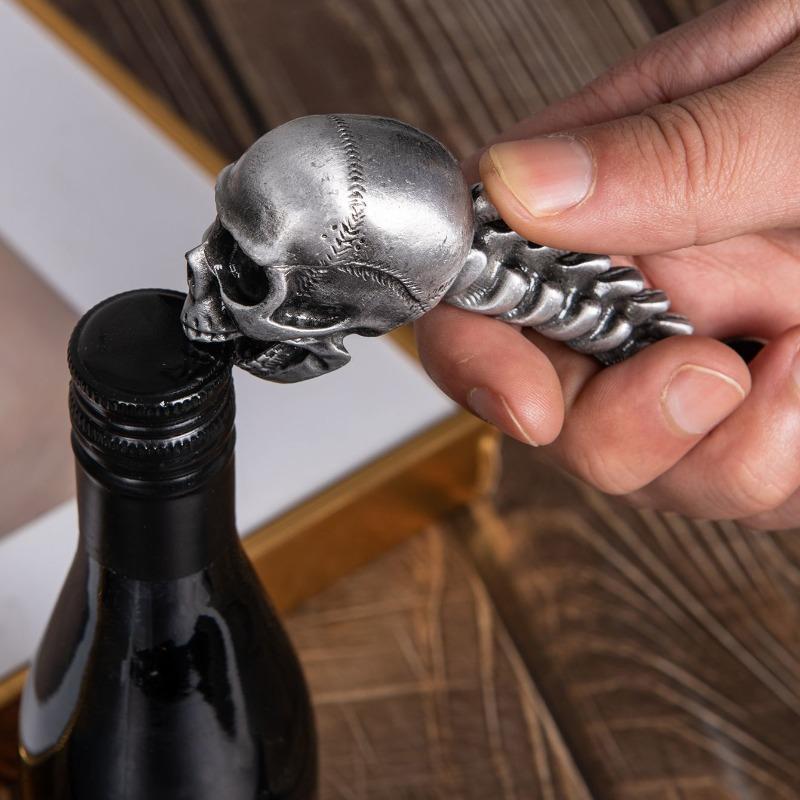 Creatieve Retro Schedel Flesopener met Grappige Gezichten Bierflesopener Bar Accessoires Halloween Decoraties Vakantiecadeaus