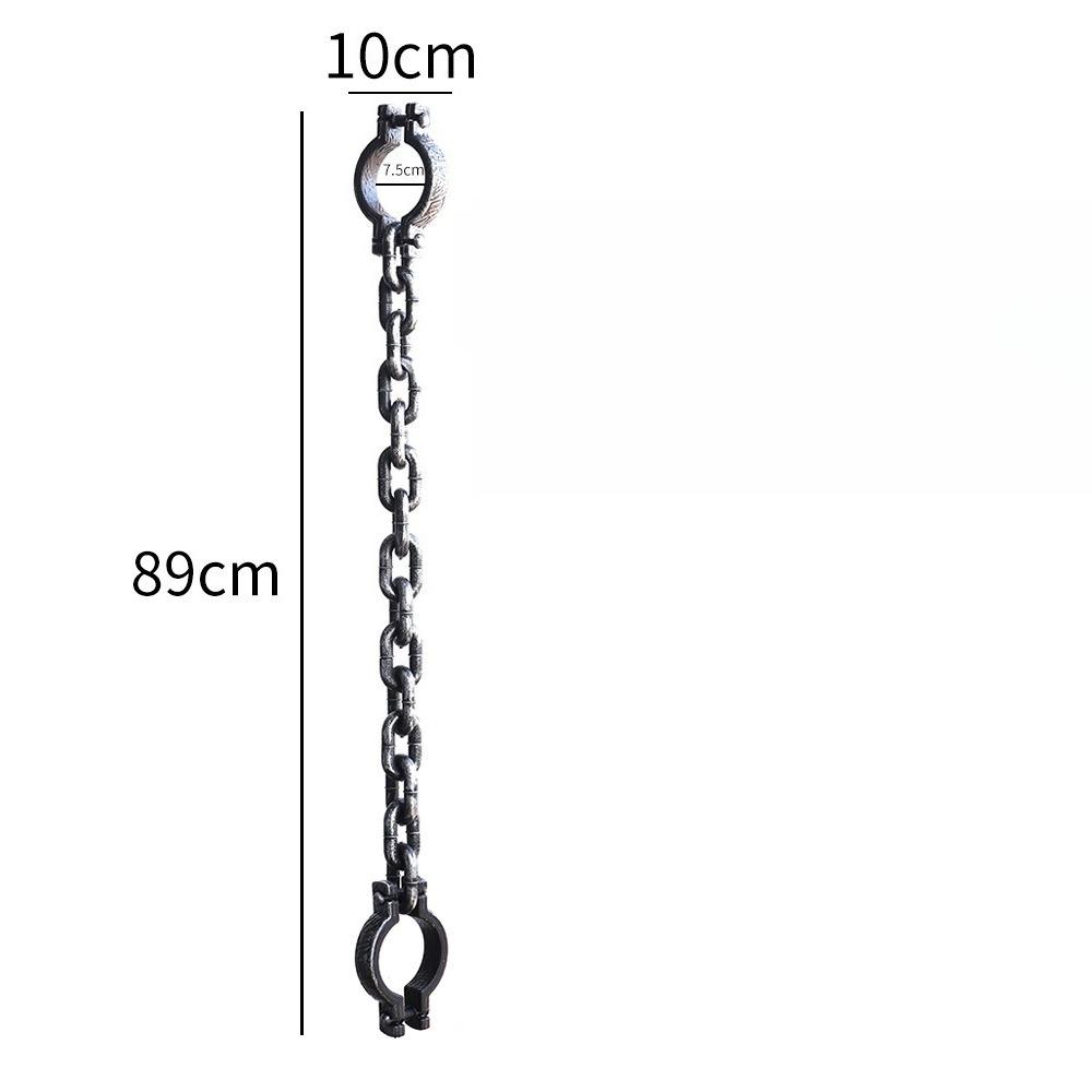 Festival Plays Costume Halloween Prop Handcuffs Cosplay Toy Anklets Black Plastic Shackle Chain Halloween Play Accessories