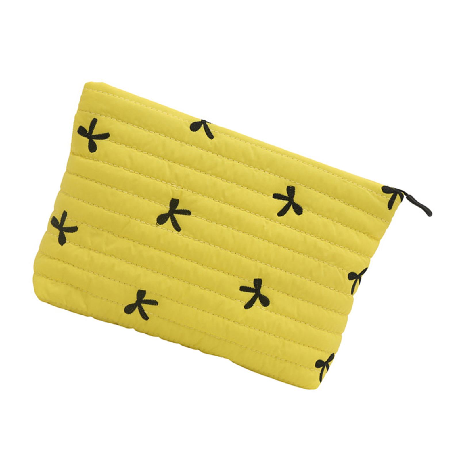 

Fashionable Cosmetic Storage Pouch Feminine Bowknot Designs Cosmetic Organizers Storage Bag For Everyday Essentials жёлтый