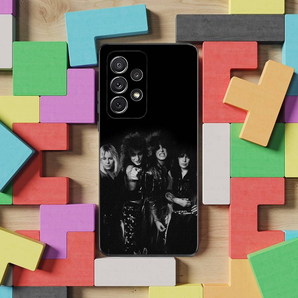 Rock Band M-Motley C-Crue Phone Case For Samsung S25,S24,S23,S22,S21,S20,S10,Ultra,Plus,Lite,FE,Soft Silicone Black Cover