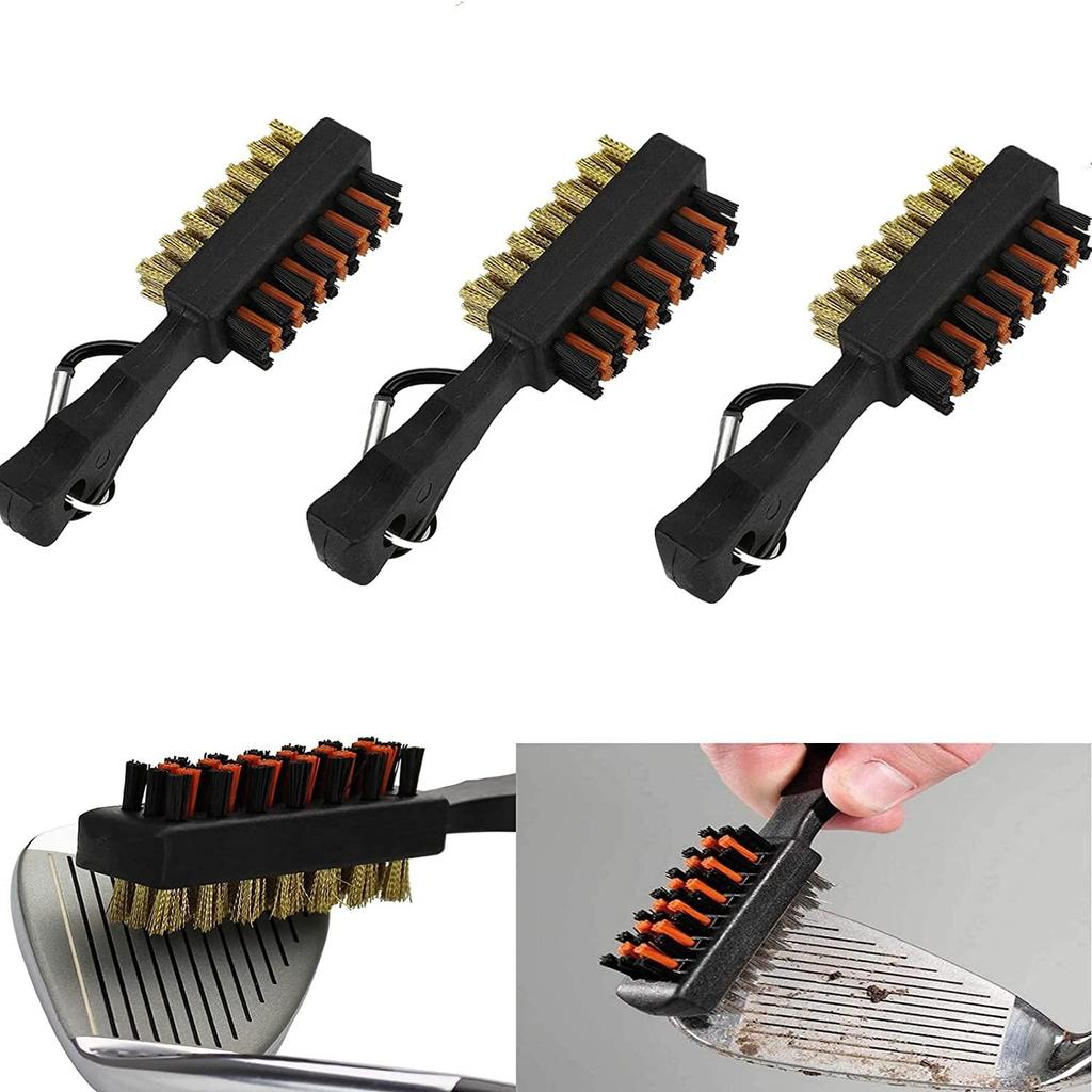 Golf Club Brush Cleaner Waterproof Design Cleaning Tools Portable Metal Lightweight Nylon Brushes for Golf Shoes Maintenance