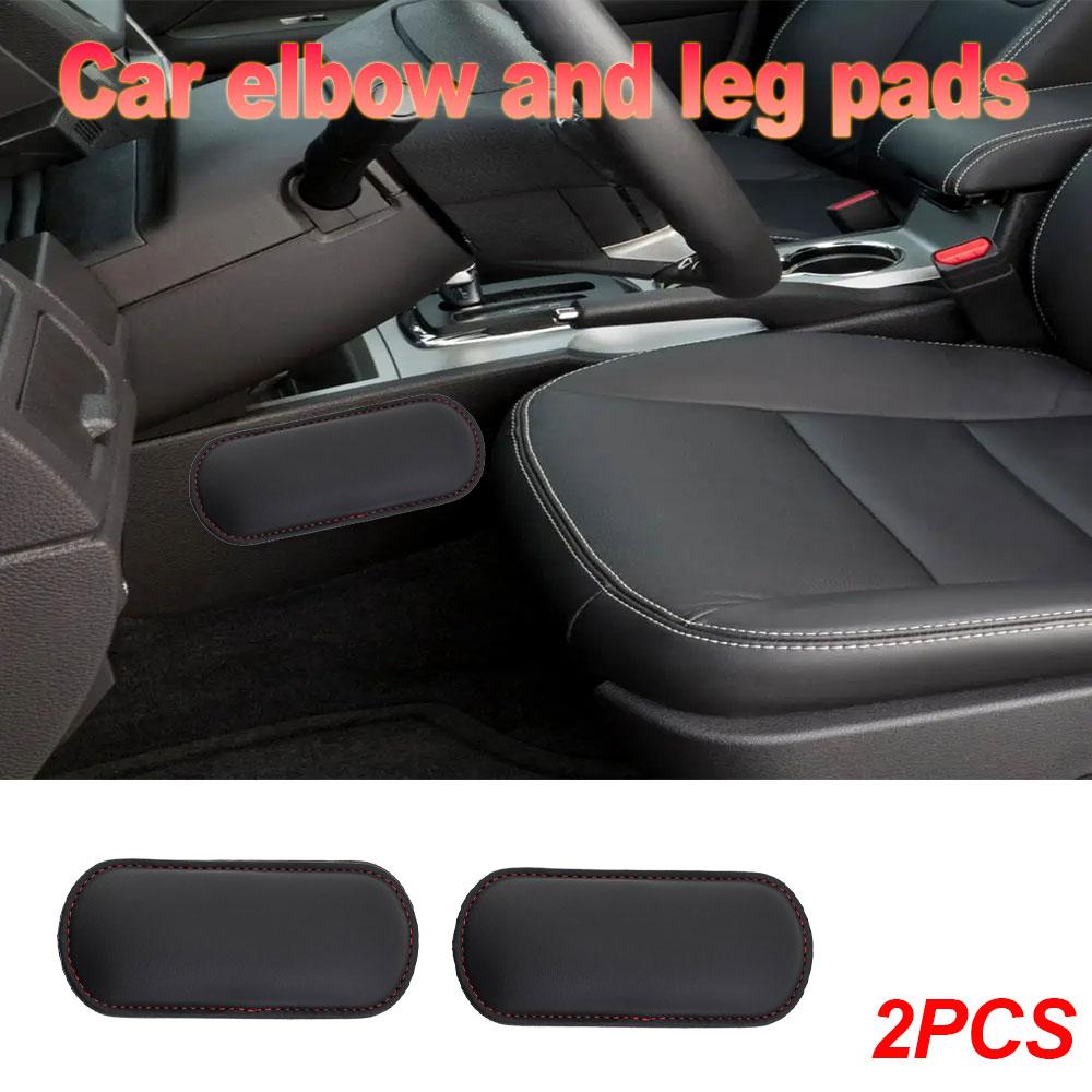Comfortable Suede Car Pillow Car Knee Pad Auto Cushion Elastic Memory Foam Leg Pad Headrest In The Car Interior Accessories