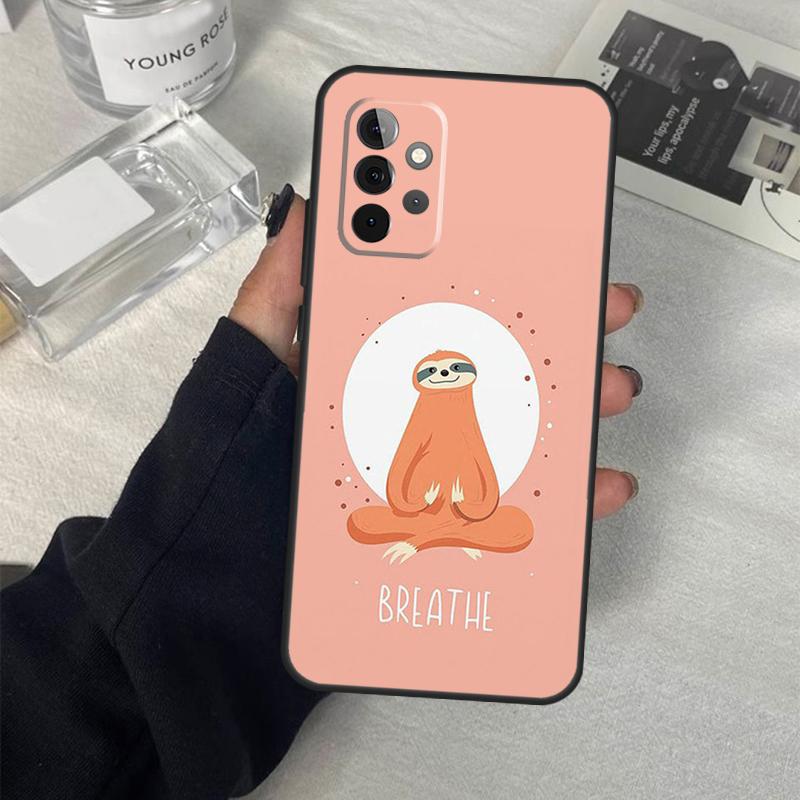 Funny Cute Sloths Case For Samsung Galaxy A13 A23 A33 A53 A17 A06 A16 A56 A36 A54 A34 A14 A52 A32 A15 A35 A55