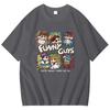 2025 Summer New Crayon Shin Chan Printed Short Sleeve T-shirt Women's Loose Fashion Street Loose Student Top Y2K Women's T-shirt
