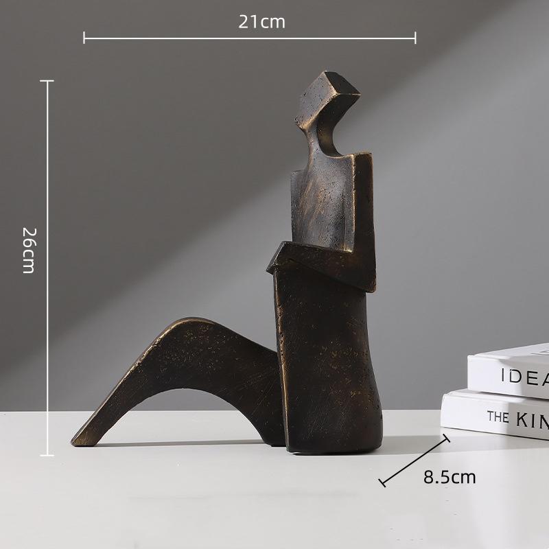 Resin Handicrafts Realistic Figure Sculpture Abstract Girl Yoga Figurine Decorative Figurines Home Decoration Accessories