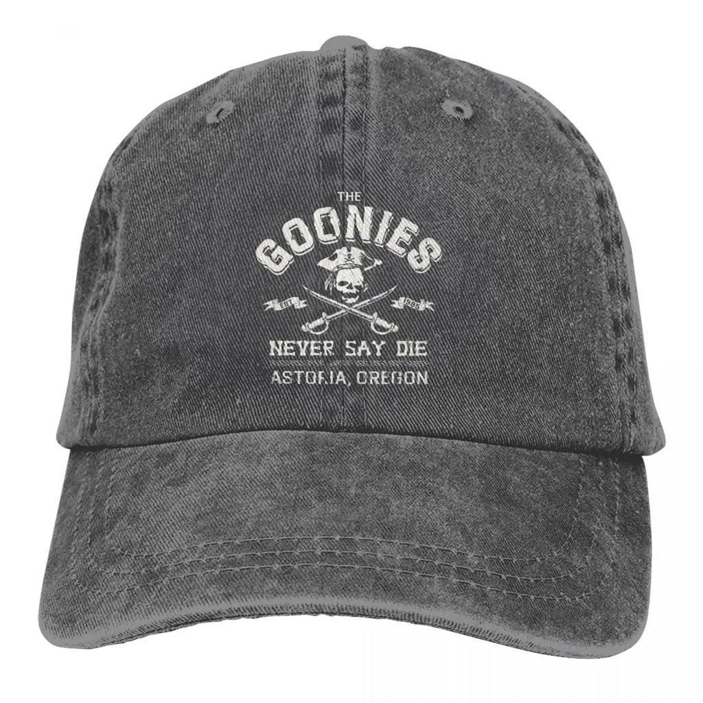 The Goonies Vintage Circa 1985 Accessories Men Women Trucker Hat Distressed Denim Caps Hat Retro Outdoor Summer Adjustable