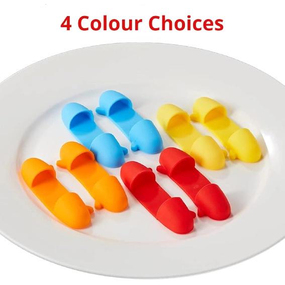 1 Pair Mini Silicone Finger Oven Mitts Heat Cold Dirty Hurt Resistant, Versatile Little Tool Such As Pot Holders, Finger Food Tongs, Coffee Filter