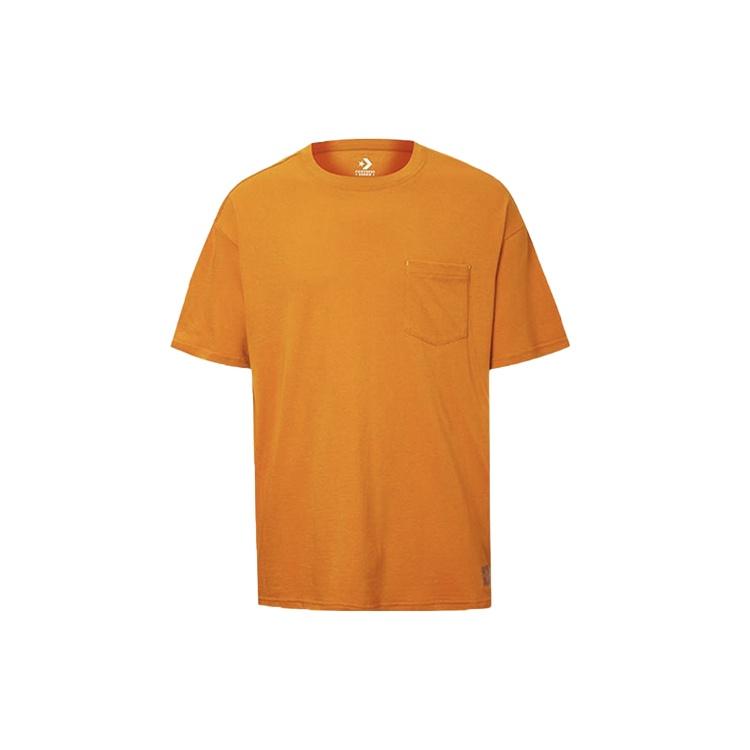 Men s Converse Renew Solid Color Loose Pocket Short Sleeve Yellow 10020016-A04 XXL