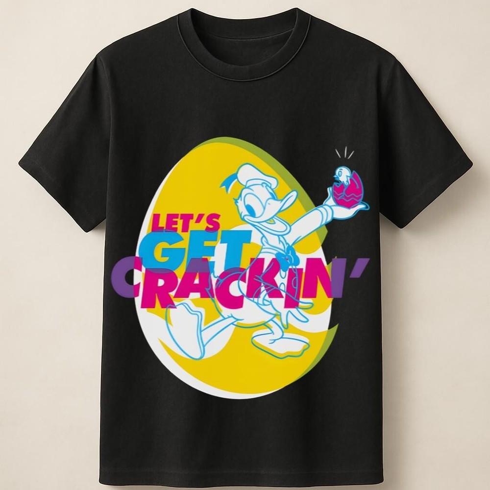 

Donald Duck Unisex T-Shirt Let’s Get Crackin’ Easter Egg Humor Tee Unisex T-Shirt S