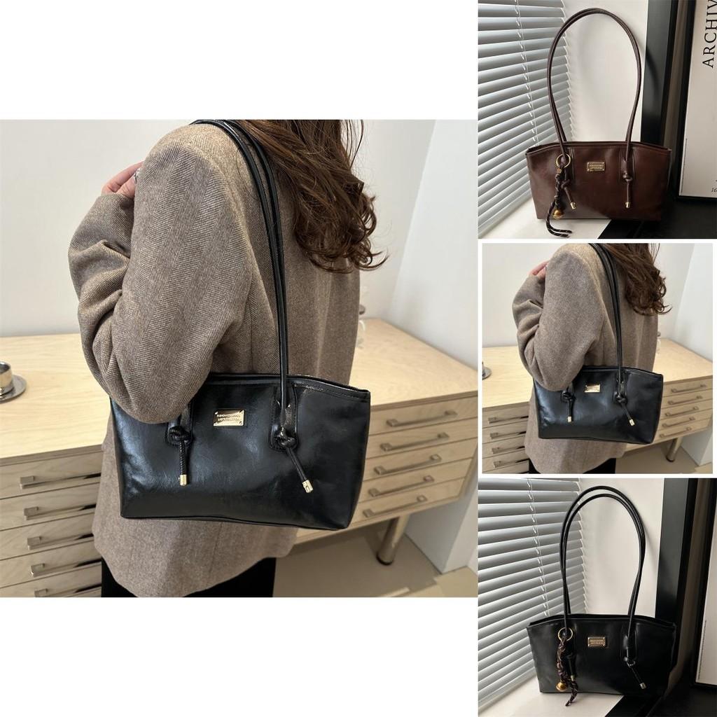 Fashionable High-quality Pu Leather Tote Bag For Daily Use With Double Shoulder Straps