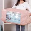 Family Clothes Storage Bag Thicken Non-woven Breathable Dust Bag Solid Color Clothing Underwear Finishing Bag Double Zipper Desi