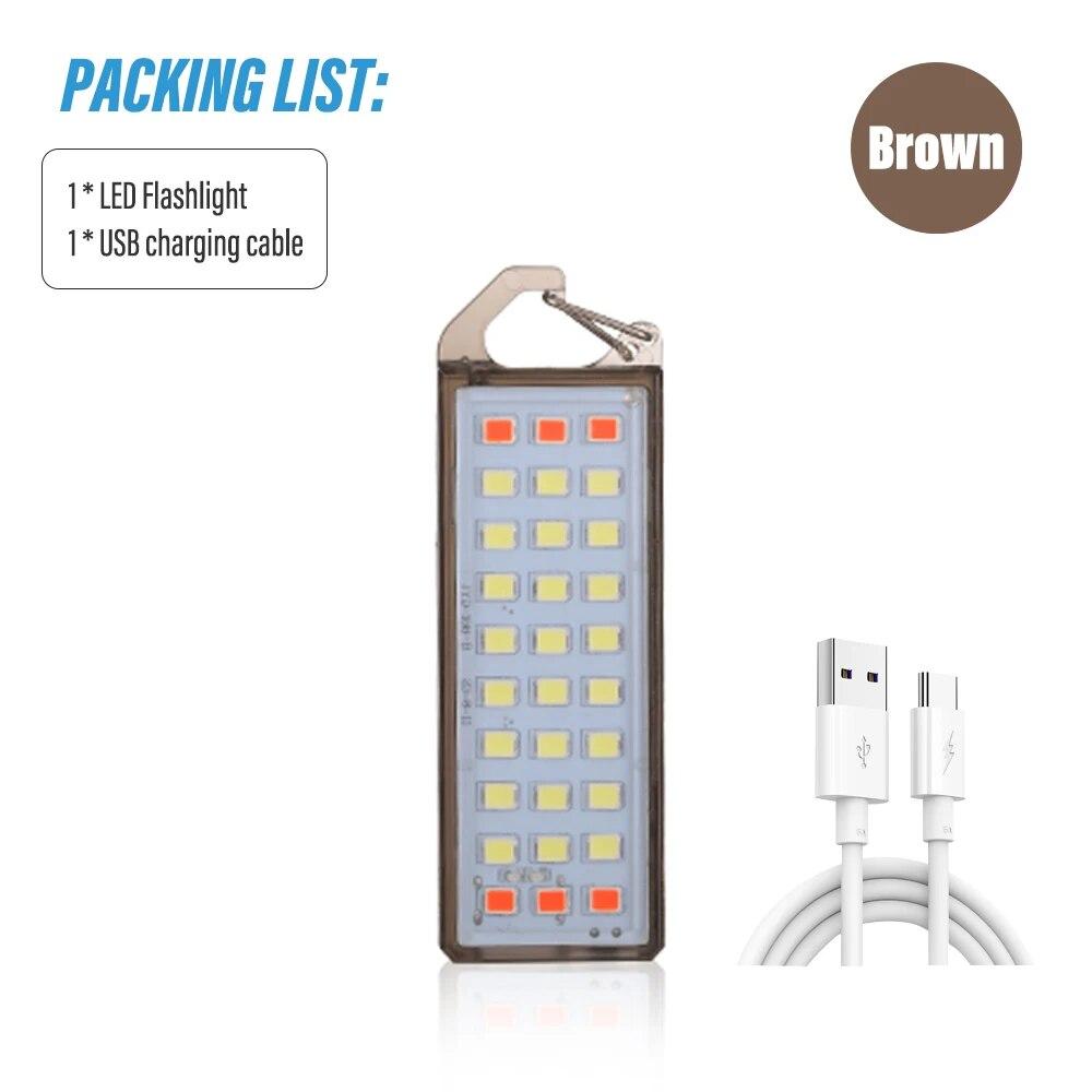 MINI LED Flashlight Rechargeable Work Light Keychain Light Camping Lamp Easy To Carry Multiple Lighting Modes Waterproof