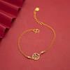 Xiaohongshu Style Korean Gold-Plated Fu Character Bracelet