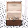 14.5*10*9.5cm Wooden Money Box With Lock And Key Secure Wood Piggy Bank For Saving Money Home Storage Boxes Bins Accessories