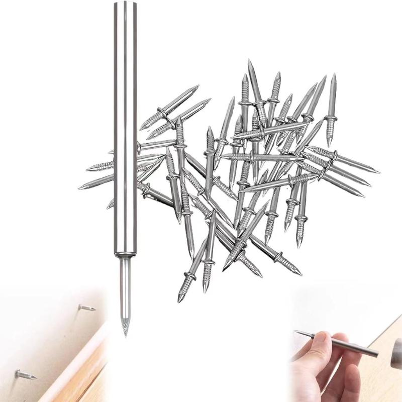 100 Skirting Thread Nails Traceless Nails Sheep Horn Nails Simple Installations