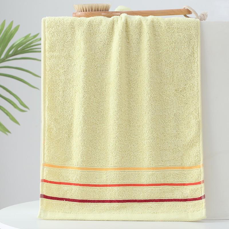 Absorbent Thickened Pure Cotton Bath Towel with Embroidered Souvenir Design