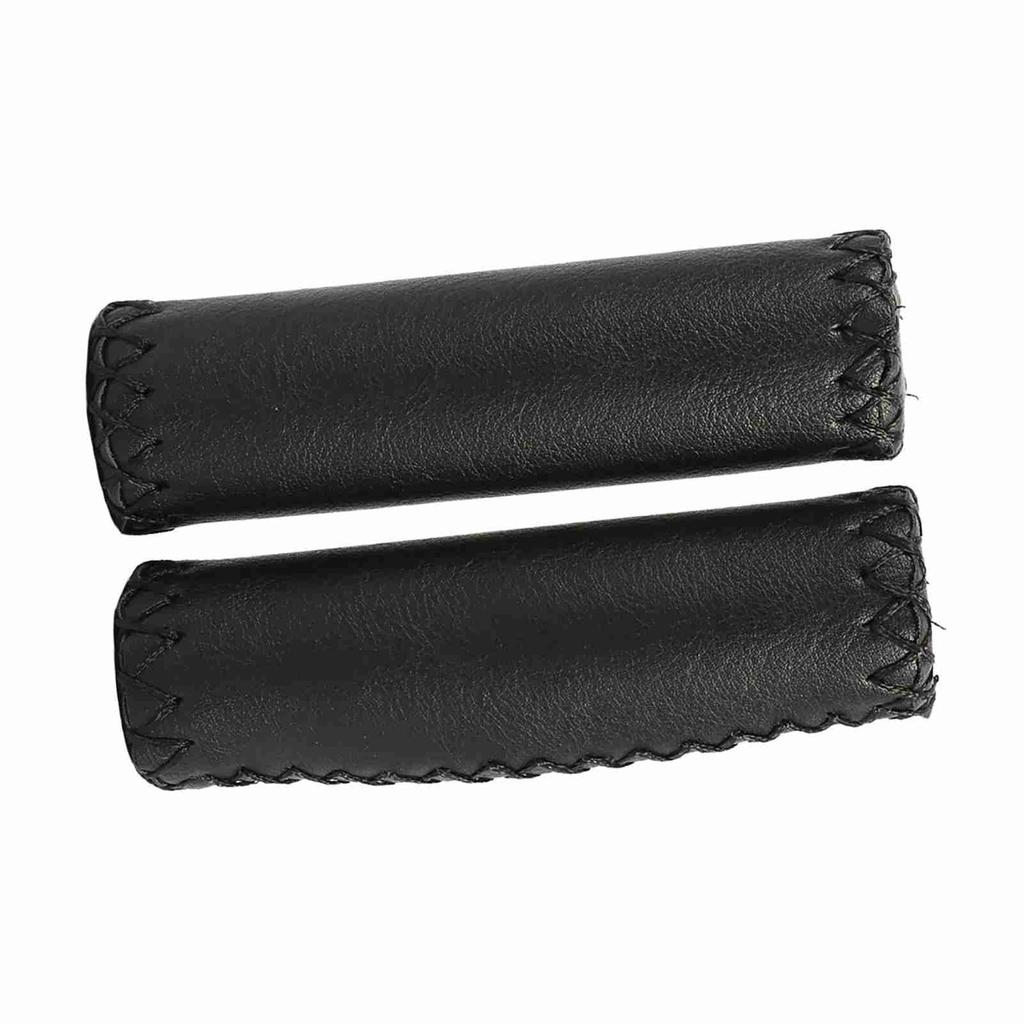 1 Pair Three Colors Retro Artificial Leather Handlebar Grips Bike Handle Cover Grips