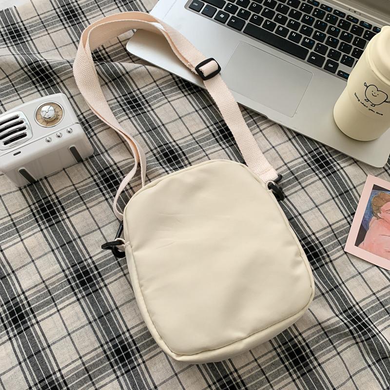 New Women's Small Square Shoulder Bag Simple Student Girls Canvas Messenger Bags Casual Female Phe Pouch Purse Handbags