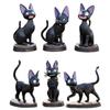 6pcs/set Cartoon Black Cat Jiji Gigi Figure PVC Action Toy Doll Model Set Black Cat Hayao Miyazaki Figure Toy kids birthday gift