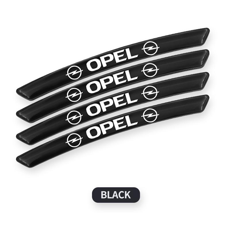 AAAJJ1 4Pcs Car Wheel Hub Rim Badge Stickers Decoration Accessories For Opel Corsa Astra Insignia Vectra Zafira Meriva Mokka Grandland