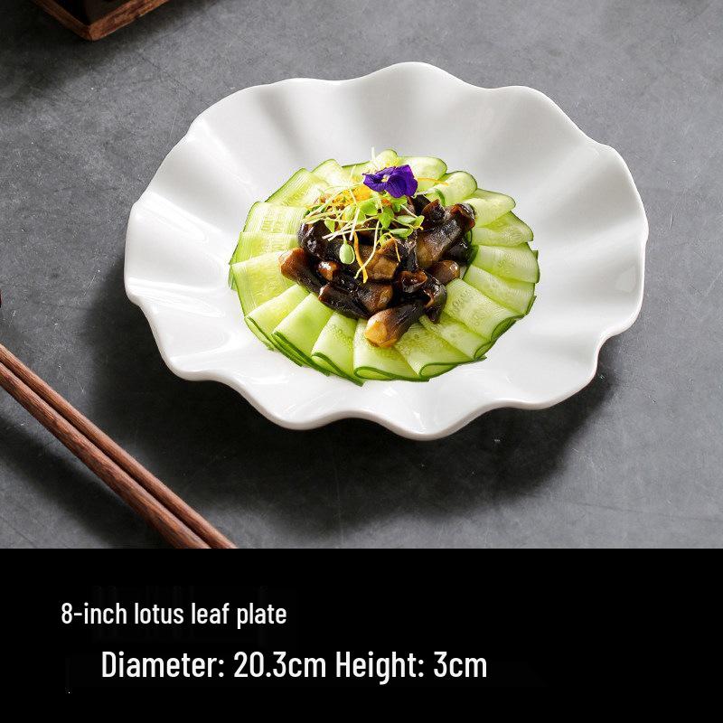 Ceramic Irregular Dinner Plate for Home, Hotel, or Restaurant