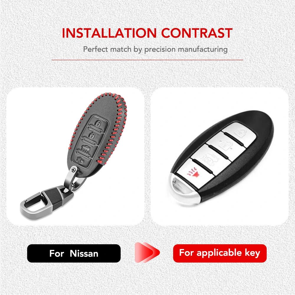 4 butoane cheie auto husă capac pentru Nissan Leaf Micra Qashqai J11 J10 X Trail T32 Versa Notă Patrol cheie capac accesorii