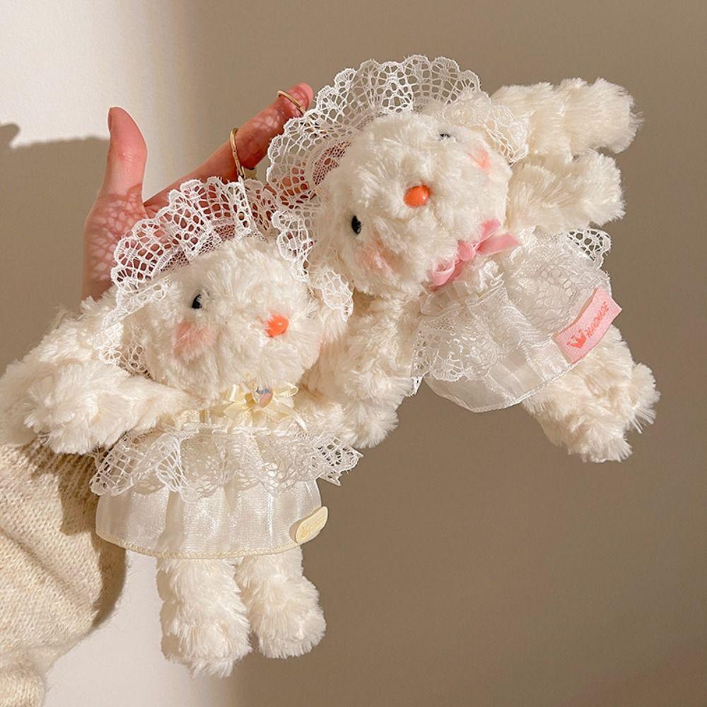 Cute Design Plush Rabbit Doll Pendant Fluffy Rabbit Plush Ornament Girl'S Gift