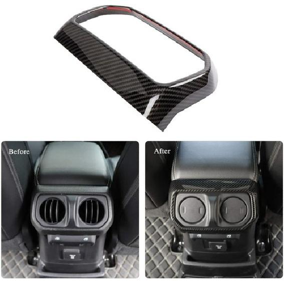 Rear Back Air Condition Vent Outlet Cover Trim For Jeep Wrangler JL 2018+ Carbon