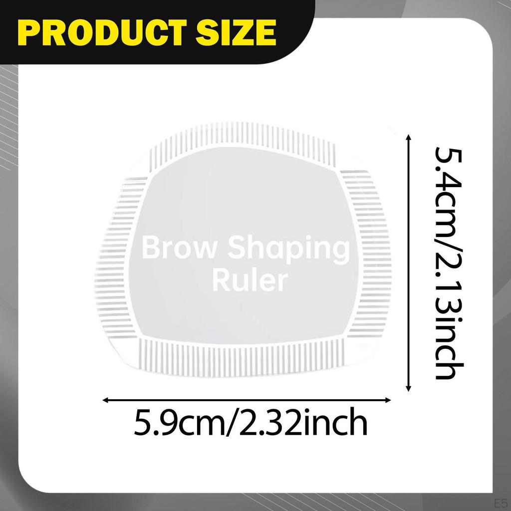 Ögonbrynsshape-linjal Brow Professional Bärbar Akrylmall Enkelt Kartläggningsverktyg