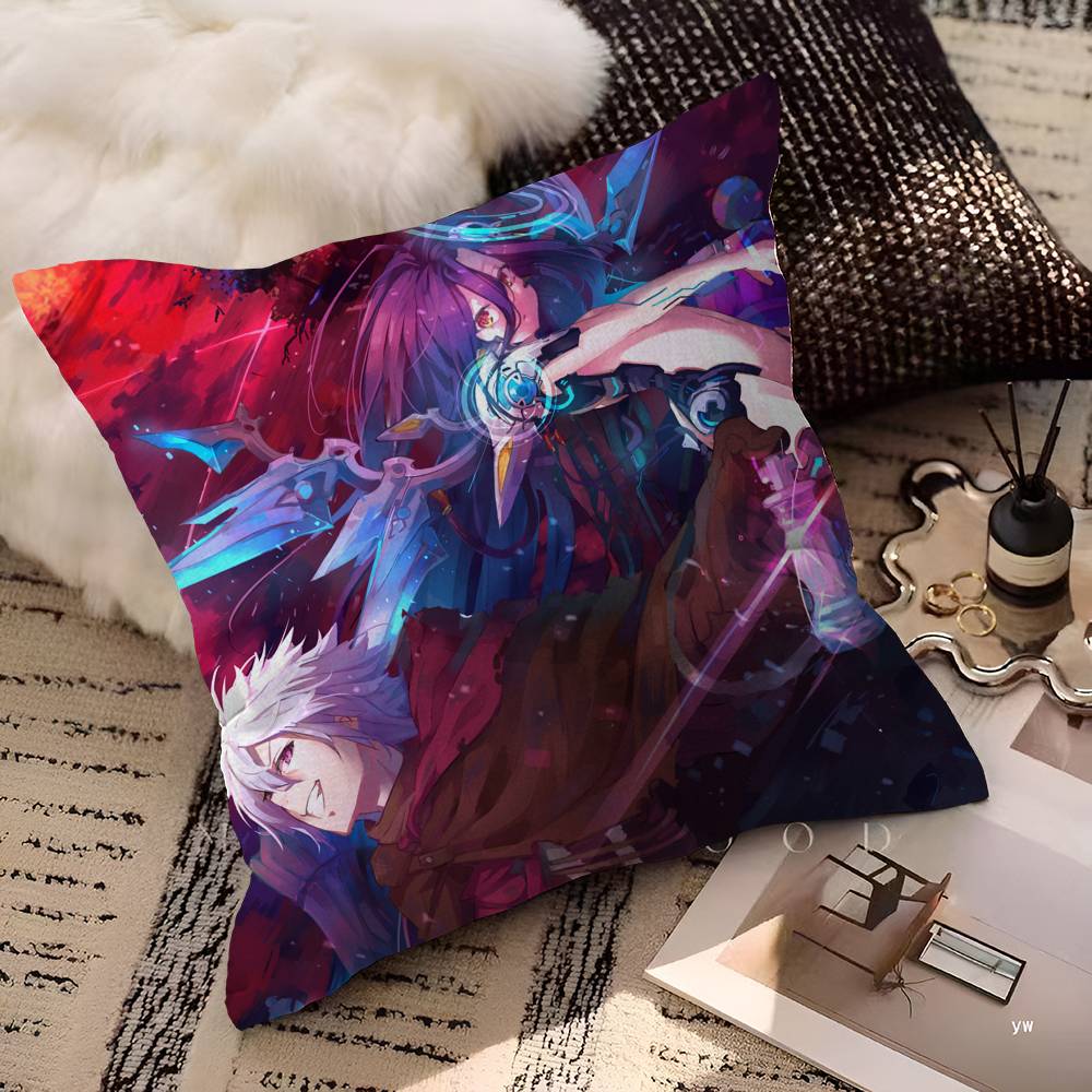 

No Game No Life Pillow Cushion Cover Pillowcase Living Room Sofa Home Decor Customized 12x12Inch