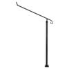 40mm Pipe Wrought Iron Handrail 2 Steps Handrails for Outdoor Steps Handrails Garden Railing Exterior Handrail Stair Railings for Steps with One Bolt