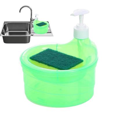 2In1 Soap DispenserCreative Kitchen Dishwashing Liquid Dispenser Kitchen Dish Soap Dispenser Liquid Pump Soap Container W/Sponge