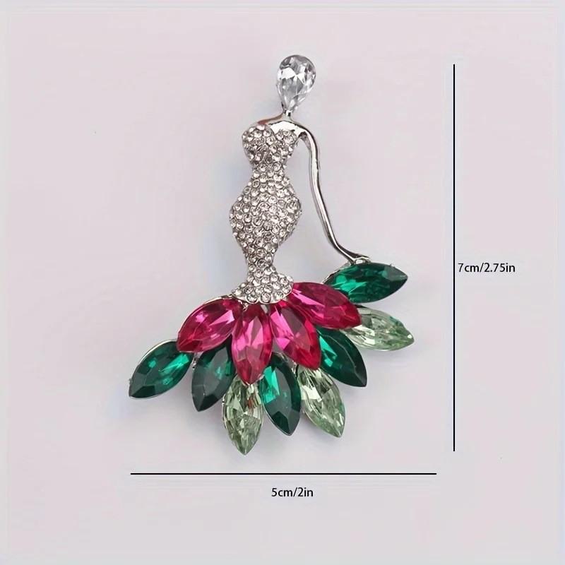 Animal Cheetah Alloy Crystal Mermaid Brooch With Security Pin For Women And Men