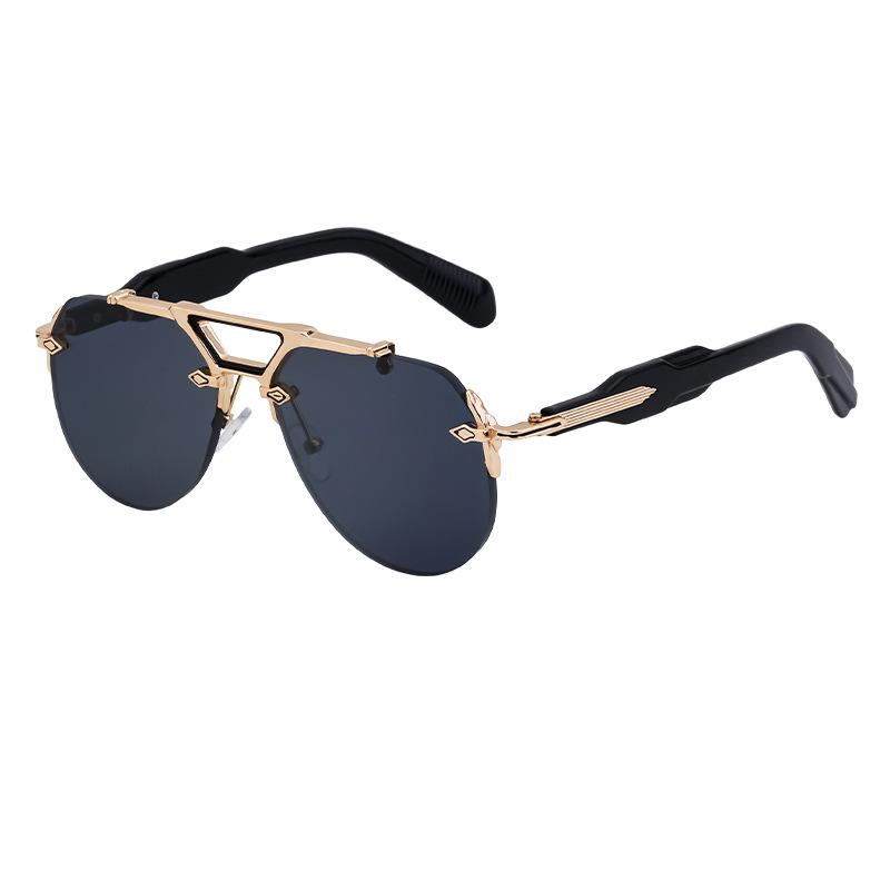 New Steampunk Style Frameless Sunglasses Men'S High-End Sunglasses Men'S Trendy Sunglasses