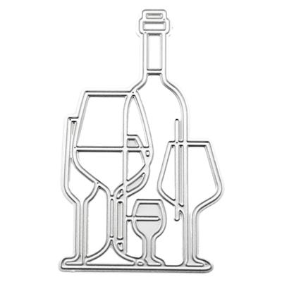 Wine Bottle Die Cut Metal Embossing Stencils Carbon Steel Cutting Dies for Card Making Scrapbooking Art Craft Project