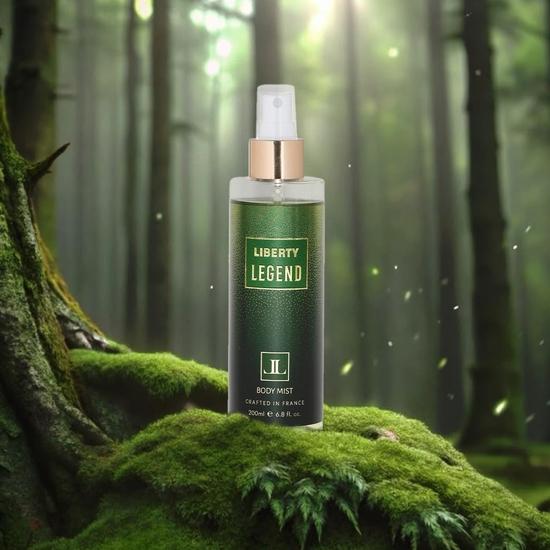 Liberty Luxury Legend Liquid Body Mist 200ml for Unisex Long Lasting Aquatic Fragrance Travel Friendly Perfume Body Spray Crafted in France