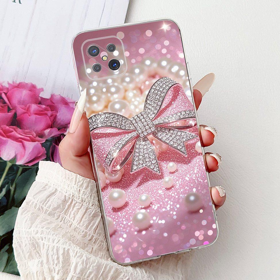 Clear For Oppo Reno 4Z 5G Case Cover CPH2065 Cute Cat Fashion Flowers Painted Soft Back Cover For Oppo Reno4 Z 5G Phone Case