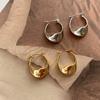 European American French Retro Earrings Women Sense Luxury Cold Personality Geometric Twist Patterns Light Luxury Temperament