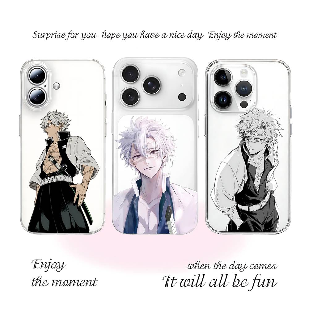 S-Shinas-zugawas S-Sanemi Phone Case For Iphone17 16 15 11 13 14 Pro Max 7 8 Plus X Xr Xs Max Se2020 12mini Transparent Cov