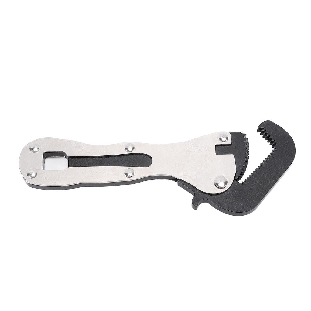 Auto Adjusting Pipe Wrench Steel Compact Ergonomic Handle Multifunctional for Auto Repair Home Maintenance